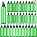 Eccliy 32 Pcs 8 oz Spray Bottles Fine Mist Cleaning Bottles Clear Empty Plastic Travel Sprayer Refillable Sprayer with Cap for Cleaning Solutions Oils Travel Perfumes(Green,Clear)