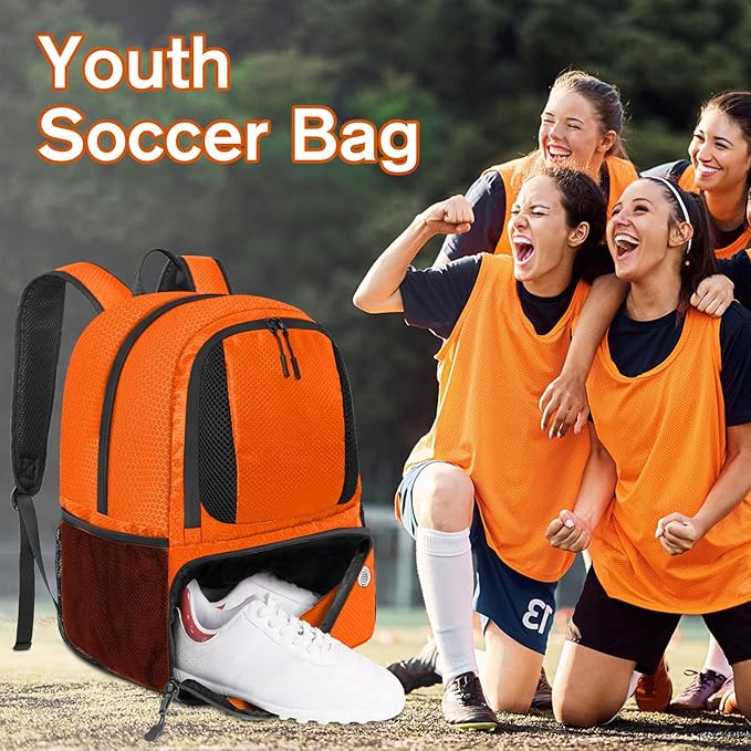 YOREPEK Soccer Backpack,Soccer Bag with Ball Holder, Water resistant Sport Equipment Bags Fit Basketball Volleyball Football