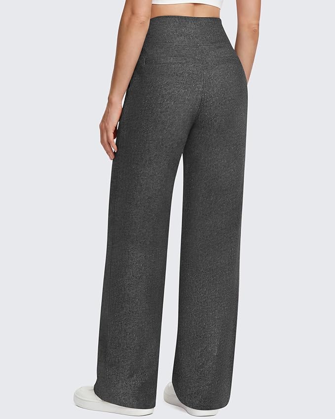 G4Free EverGoing Yoga Pants Women Wide Leg Pants with Pockets High Waist Stretch Dress Casual Sweatpants Petite/Regular/Tall
