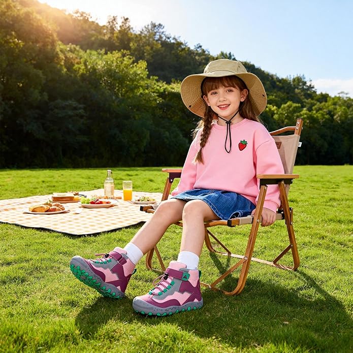 Mishansha Kids Water Resistant Hiking Boots, Boys Girls Anti Collision Anti-Skid Athletic Outdoor Adventure Trekking Shoes