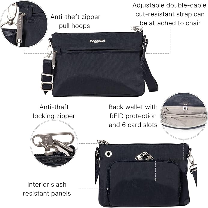 Baggallini Securtex™ Anti-Theft Memento Crossbody