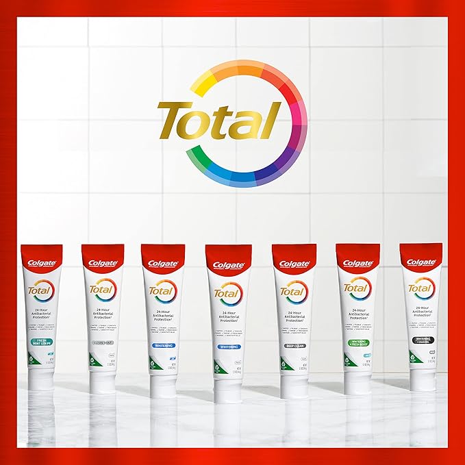 Colgate Total Active Prevention Clean Mint Toothpaste, Anticavity Toothpaste with Fluoride, Clinically Proven to Help Fight Plaque Bacteria, Helps Minimize Bad Breath, 5.1 oz