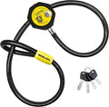 WARLION Heavy Duty Adjustable Cable Lock, 4ft x 3/8" Braided Steel Security Cable with Adjust-Release & Dual Loop, Outdoor Anti-Theft Lock for Bike, Spare Tire, Trail Camera, Cooler, Ski
