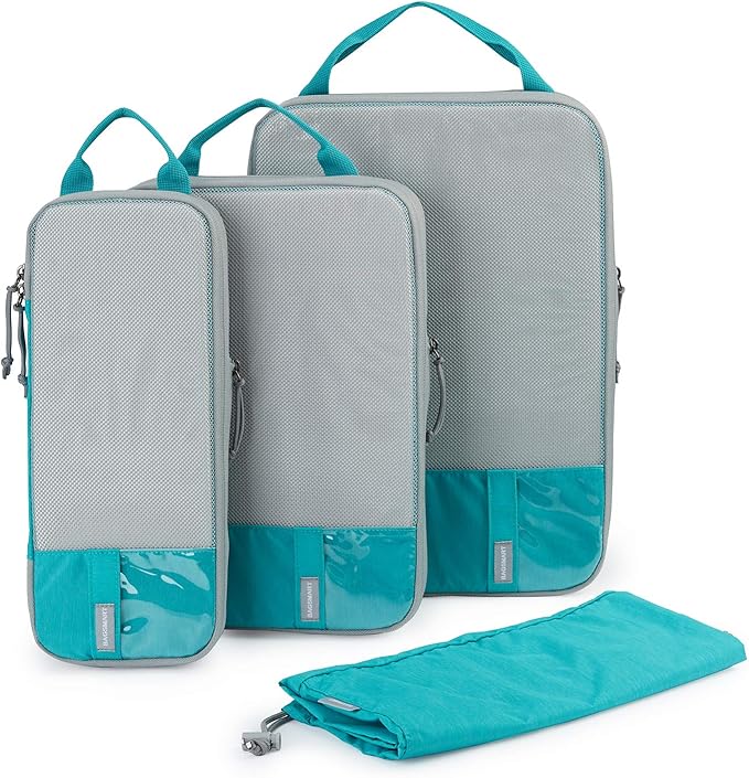 BAGSMART 6 Set /4 Set/2 Set Compression Packing Cubes for Travel, Lightweight Luggage Organizer Bags, Durable Space Saver Bags Travel Essentials