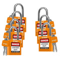 TRADESAFE Lockout Tagout Locks Set - 7 Orange Loto Locks, Lockout Locks Keyed Different, 2 Keys Per Lock, OSHA Compliant Lock Out Tag Out Padlocks, Safety Padlocks for Electrical Lockout Tag Out Kits