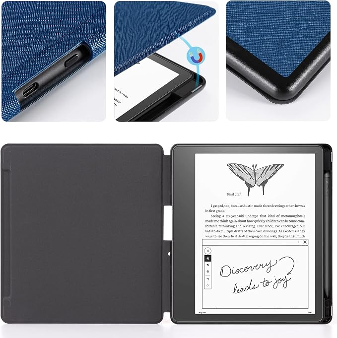 CoBak Case for Tablet Reader - All New PU Leather Cover with Auto Sleep Wake Feature for Tablet Reader 10.2" 2022 & 2024 Released with Pen Holder (not Compatible with Remarkable)