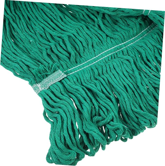 Unomor 2pcs Reusable Mop Replacement Ultra-Absorbent Cotton Yarn for Household Cleaning Washable Mop Refills for Corners Walls and Floors Fast-Drying Pads Yellow Green
