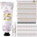 Leelosp 100 Pcs/50 Sets Purple Quinceanera Party Favor Gifts for Guests 15th Thank You Gifts Girl Hand Cream and Lip Balm Sweet 15th Birthday Party Favors for Guests