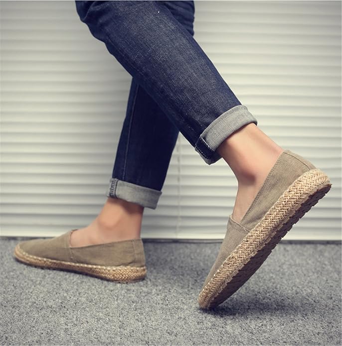 CASMAG Men's Fashion Casual Canvas Espadrille Slip-on Shoes Loafers