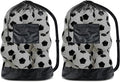 BROTOU Extra Large Soccer Ball Net Bag, 40" x 30" Drawstring Mesh Ball Bag with Zipper Pocket, Sports Equipment Bag for Gym, Cloth, Beach, Swimming Gears