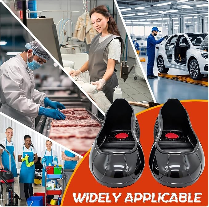 CE/ASTM Non-slip & Waterproof Rubber Overshoes,Crew Guard Fuel oil Resistant (FO) Anti-Slip Safety Protectors Shoe Covers for Kitchen/Medical/Industry Essentials XL（US10.8-13）