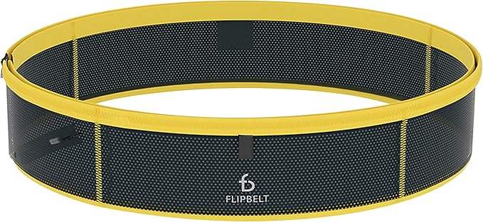 FlipBelt Lightweight Running Air Belt, Fitness and Running Fanny Pack for Women and Men, Non Chafing Waist Band Pack for Phone, Keys, Money, Moisture Wicking Storage Belt, USA Company