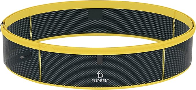 FlipBelt Lightweight Running Air Belt, Fitness and Running Fanny Pack for Women and Men, Non Chafing Waist Band Pack for Phone, Keys, Money, Moisture Wicking Storage Belt, USA Company