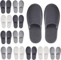 Geyoga 12 Pair House Slipper for Guest Non Slip Disposable Slipper for Travel Washable Reusable Closed Toe Hotel Bridesmaid Indoor Spa Wedding Party Shoeless Home