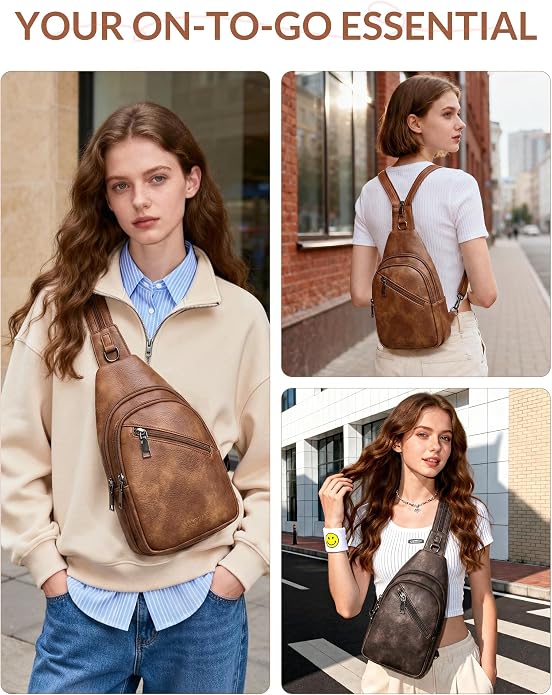SYTRAH Anti Theft Sling Bag for Women, RFID Crossbody Purses Convertible Sling Backpack, Cross Body Purse Chest Bag