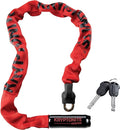 Kryptonite Keeper 785 Bike Chain Lock, 2.8 Feet Long Heavy Duty Anti-Theft Bicycle Chain Lock with Keys for Bike, Motorcycle, Scooter, Bicycle, Door, Gate, Fence,Red, 33.5 Inch | chain-bike-locks