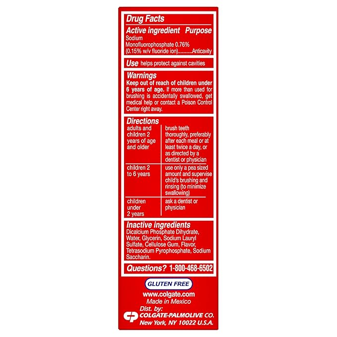 Colgate Cavity Protection Toothpaste with Fluoride, Minty Great Regular Flavor, Anti Cavity Toothpaste, 24 Pack, 1 Oz Tubes