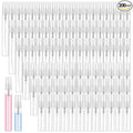 Zhehao 200 Pcs Mini Spray Bottles 5 ml, 10 ml Clear Glass Perfume Bottles Refillable Fine Mist Perfume Atomizer Portable Empty Sample Containers for Cleaning, Essential Oils, Travel (Clear Cap)
