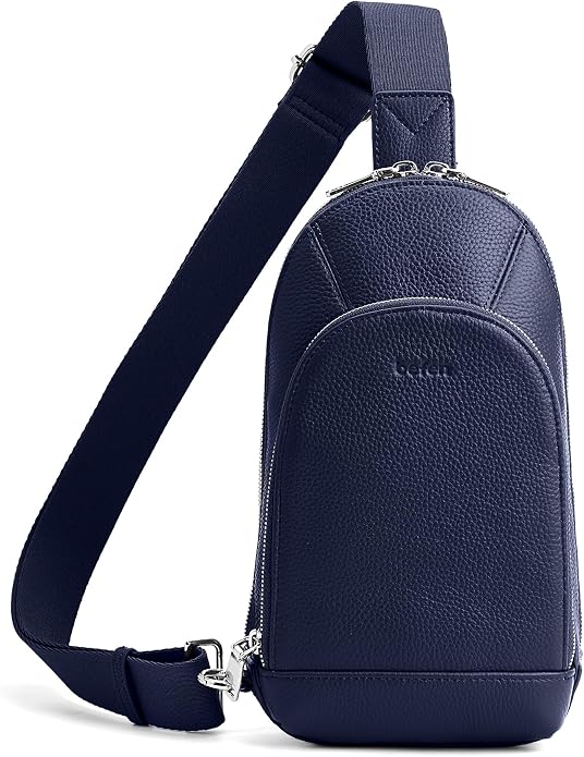 befen Genuine Leather Sling Bag for Women Anti Theft Crossbody Chest Bags Leather Fanny Packs for Travel with RFID Card Slots