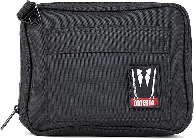 DIME BAGS Odor Sealing Padded Pouch, Carbon-Lined Smell Blocking Bag with Protective Interior for Glass & Gear, Water-Resistant Exterior, Low-Profile & Discreet (10 Inch, Black)