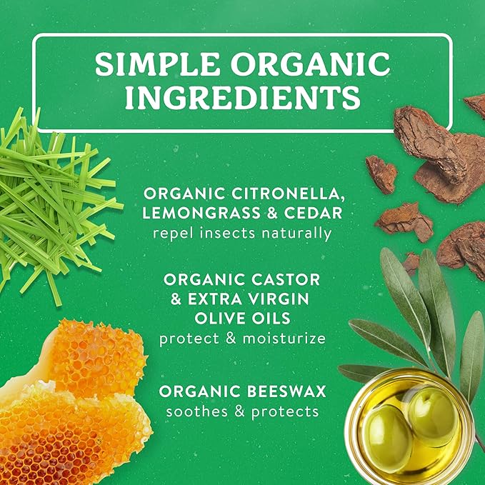 Badger Bug Repellent Tin, Organic Deet-Free Mosquito Repellent with Citronella, Family Friendly Pleasant Smelling Insect Repellent, Easy to Use, 2 oz Tin