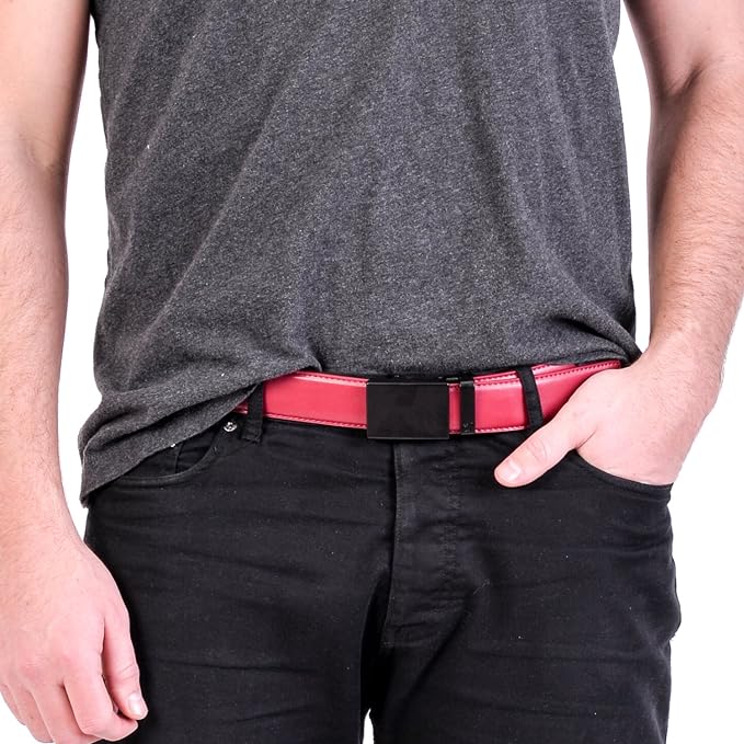 Mission Belt Men's Leather Ratchet Belt, 40mm Metal Collection