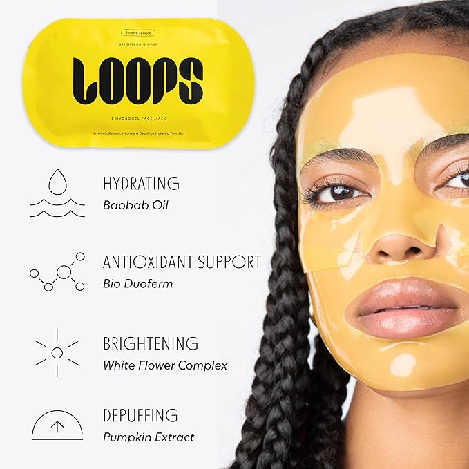 LOOPS VARIETY LOOP KIT - The Best Hydrogel Korean Face Masks for Every Skin Moment - Loops Face Mask - 5 Masks for Hydrating, Detoxifying, Repairing, Soothing, and Rejuvenating - All Skin Types 5pc