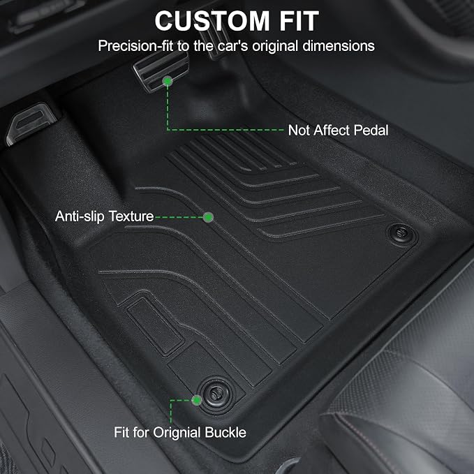 Floor Mats for Honda Accord 2023-2025 2026 (Include Gasoline & Hybrid), TPE All Weather Durable Floor Liners Door Sill Guards for Honda Accord Accessories