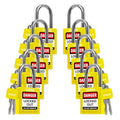 TRADESAFE Lockout Tagout Locks Set - 10 Yellow Loto Locks, Lockout Locks Keyed Different, 2 Keys Per Lock, OSHA Compliant Lock Out Tag Out Padlocks, Safety Padlocks for Electrical Lockout Tag Out Kits