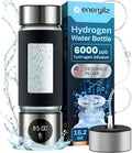 Hydrogen Water Bottle | 16.2 oz (480 ml) Hydrogen Water Generator | 6000 PPB Hydrogenator Machine | SPE/PEM Ionizer Generator (Silver)
