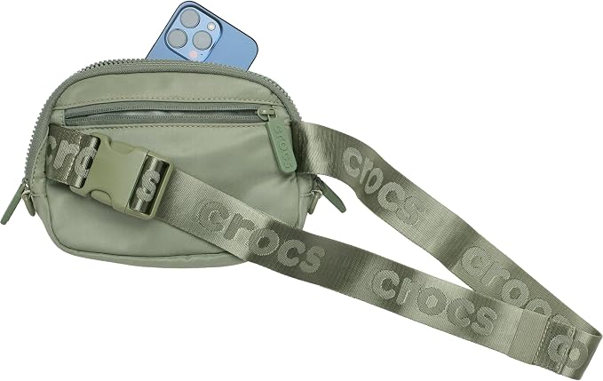Crocs Classic Belt Waist Bag, Customizable Fanny Pack, Personalize with Jibbitz Charms, Cargo, One Size