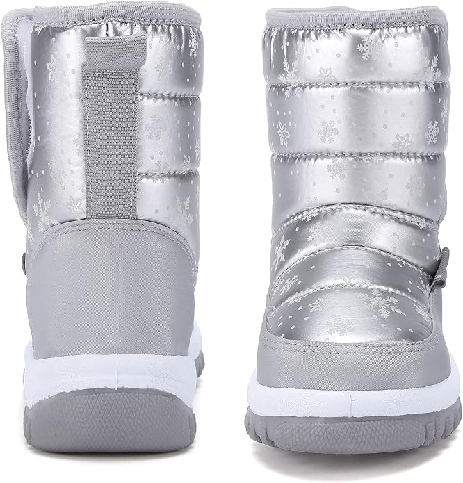 CIOR Winter Snow Boots for Boy and Girl Outdoor Waterproof with Fur Lined(Toddler/Little Kids)