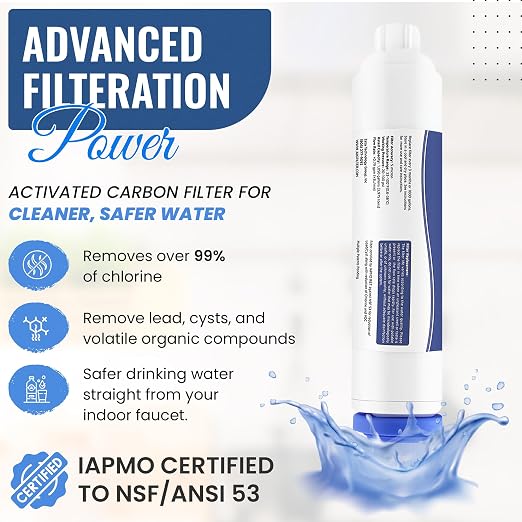 Water Filtration Kit with Indoor Faucet Adapter – Filter & Fill 5-Gallon Jugs from Any Standard Indoor Faucets with Removable Aerators | Reduces Chlorine, Lead, Cysts & VOCs