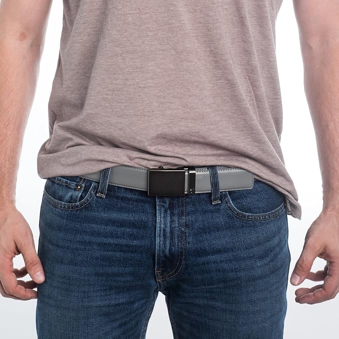 Mission Belt Men's Leather Ratchet Belt, 40mm Metal Collection