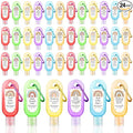 24 Packs Appreciation Teachers Gift Hand Sanitizers with Keychains Back to School Boho Rainbow Mini 1oz Travel Size Hand Sanitizer Gel Bulk Thank You Gift for Teacher Women First Day of School
