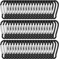 Shimeyao 180 Pcs Small Aluminum Clip Keychain Buckle Clip Bulk Mini Aluminum Ring Shape Small Lock Spring Snap Hook