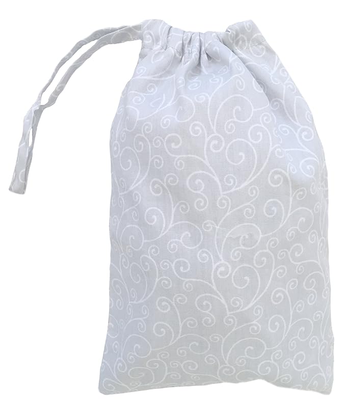 Nursing Cover Apron for Breastfeeding Privacy Soft with Rigid Neckline Adjustable Strap Cotton with Travel Bag in Grey Swirls