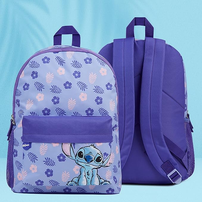 Disney Stitch Backpack for Girls Teens School Bag Kids Book Bag School Supplies Gifts (Purple)