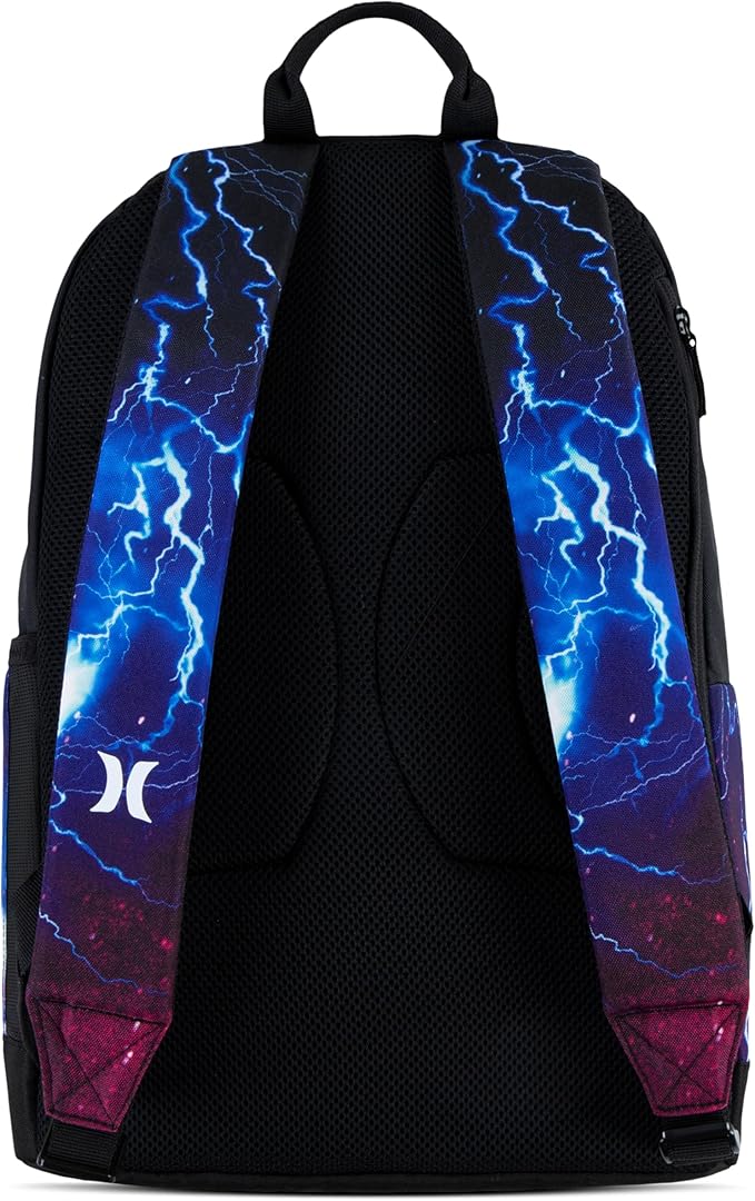 Hurley Unisex-Kids Graphic Backpack, Lightening, One Size