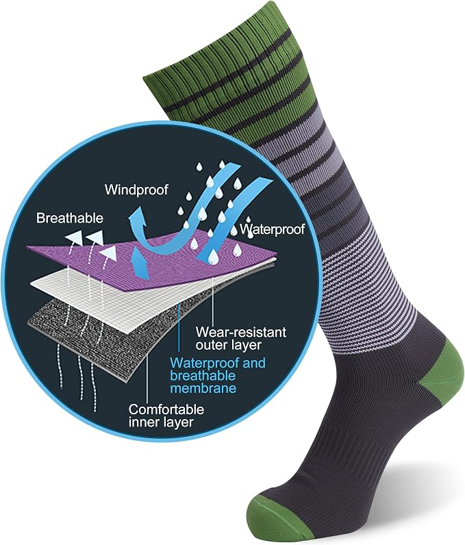 RANDY SUN Waterproof Breathable Knee High Kayaking Hunting Fishing Socks
