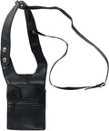 CTM Unisex Leather Travel Shoulder Wallet