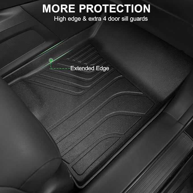 Floor Mats for 2012 2013 2014 2015 2016 Honda CRV CR-V LX, SE and EX (NOT for Touring or EX-L Models), TPE All Weather Durable Floor Liners for Honda CRV Accessories