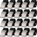 Yahenda 20 Pcs Web Belt for Men Women Belt Adjustable Canvas girdle Golf Strap with Military Buckle Casual Web girdle