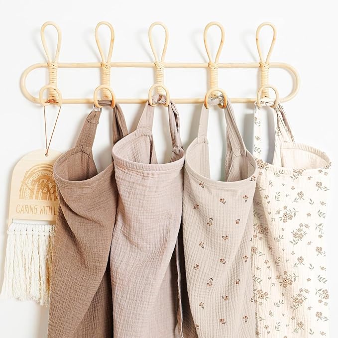 Konssy Muslin Nursing Cover for Baby Breastfeeding, Breathable 100% Cotton Breastfeeding Cover with Rigid Hoop for Mother Nursing Apron, Multi-use Carseat Canopy (Taupe)