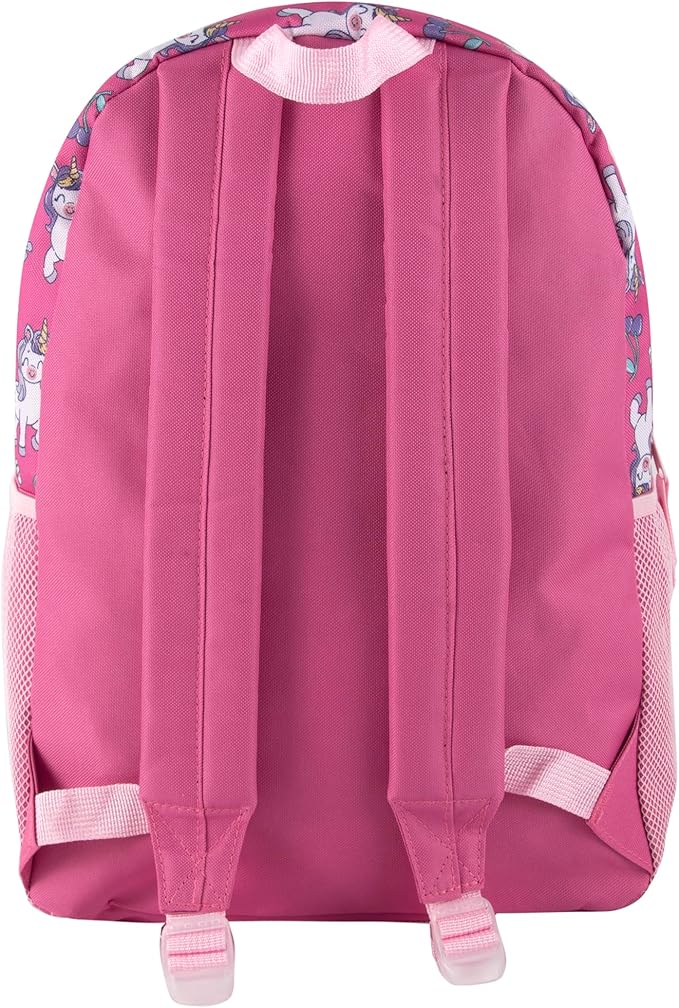 Trail maker 17” Kids Character School Backpacks Plush for Girls with Side Pockets, Padded Straps