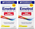 Emetrol Non-Drowsy Nausea Relief - Chewable Medicine for Upset Stomach - Pharmacist Recommended Nausea Relief - Lemon Flavor, 84 Tablets