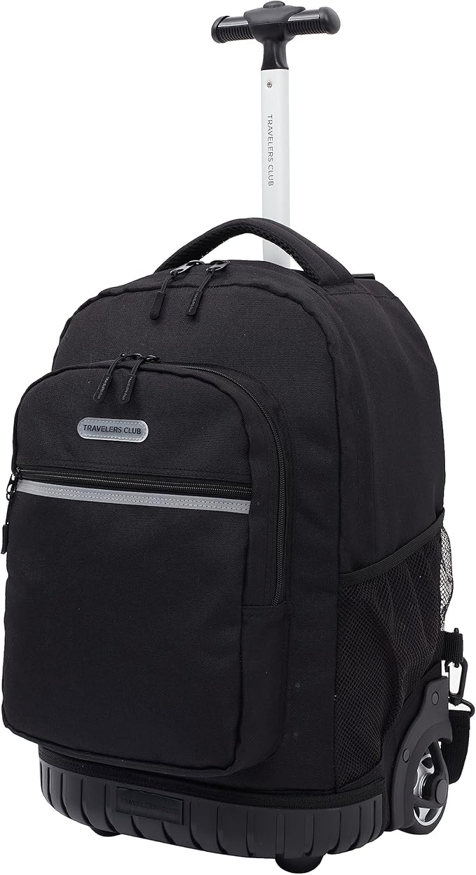 Travelers Club 18" Rolling Backpack with Shoulder Straps, Black