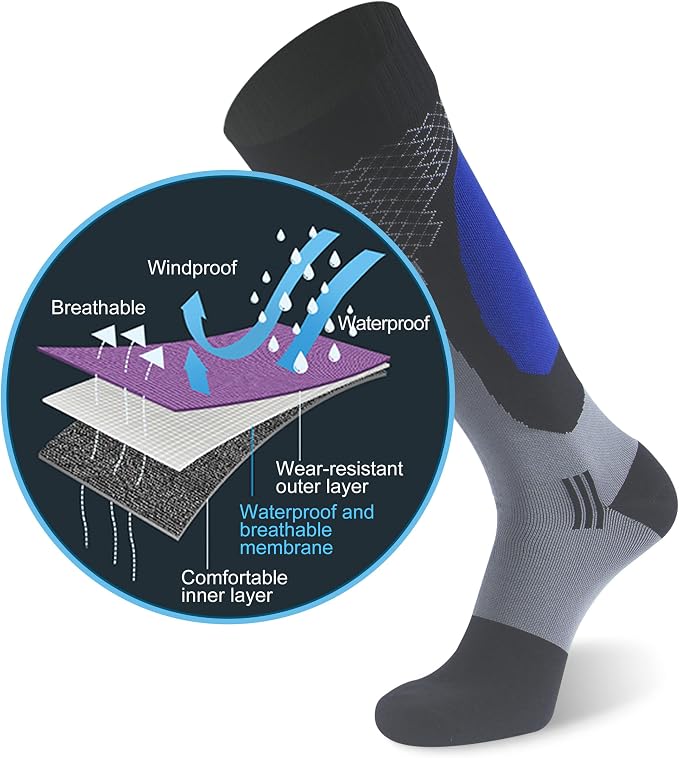 RANDY SUN Waterproof Breathable Knee High Kayaking Hunting Fishing Socks