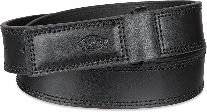 Dickies Men's Dickies Unisex Leather Mechanic No-Scratch Work Belt - Buckleless, Snap-On Belt