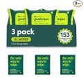 goodwipes Flushable Wipes - Botanical Bliss Wet Wipes for Adults, Sewer & Septic Safe, Guest Bathroom Essentials for Women & Men, pH Balanced & Extra Large, 153 Count (3 Packs and 3 Singles)
